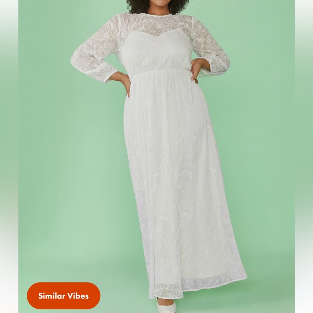 Cute white lacy maxi dress